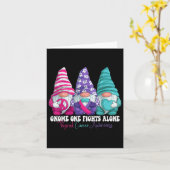 おもしろいGnomies甲状腺がん認知月Ribbo カード (黄色い花)