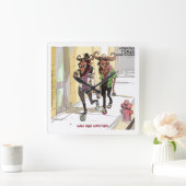 おもしろいGnu Age Hipsters Rick London Wall Clock スクエア壁時計 (ホーム)