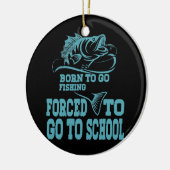 おもしろいGo 生まれ Go魚釣り・バス・フィッシュ・フィッシャーマン・ボーイズ セラミックオーナメント (左)