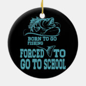 おもしろいGo 生まれ Go魚釣り・バス・フィッシュ・フィッシャーマン・ボーイズ セラミックオーナメント (裏面)