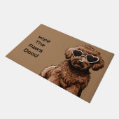 おもしろいGoldendoodle Doormat ドアマット (アングル)