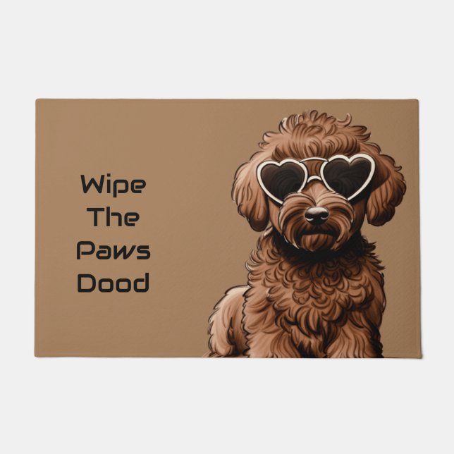 おもしろいGoldendoodle Doormat ドアマット (正面)