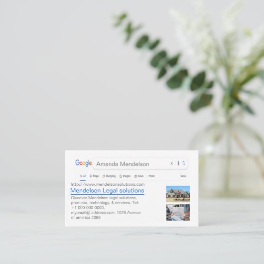 おもしろいgoogleインターネットの宣伝 名刺 (スタンド正面)