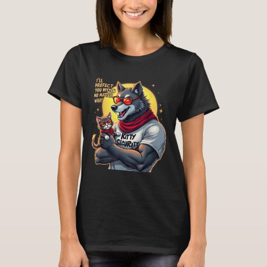 おもしろいGraphic Tee Ill 保護 You Kitten Alpha Wol Tシャツ (正面)