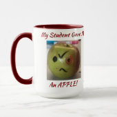 おもしろいGREEN & RED "Apple from My Student" マグカップ (左)