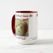 おもしろいGREEN & RED "Apple from My Student" マグカップ (正面左)