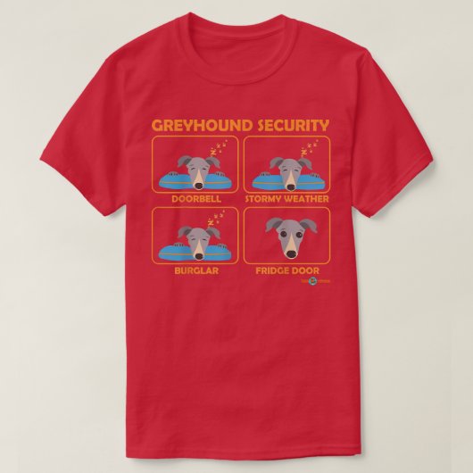 おもしろいGreyhound Greyhound Security Greyhound gi Tシャツ (デザイン正面)