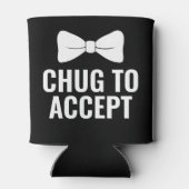 おもしろいGroomsman結婚 Bro Proposal Black Beer 缶クーラー (裏面)