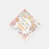 おもしろいGroovyイースター誕生日パーティー スタンダードカクテルナプキン (角)