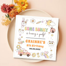 おもしろいGroovyイースター誕生日パーティー スタンダードカクテルナプキン