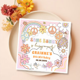 おもしろいGroovyイースター誕生日パーティー スタンダードカクテルナプキン