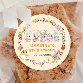 おもしろいGroovyイースター誕生日パーティー ラウンドシール