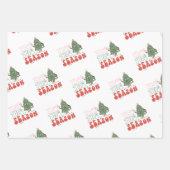 おもしろいGroovy 1970sクリスマス ラッピングペーパーシート (正面3)