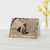 おもしろいGroundhog Dayカード カード (黄色い花)