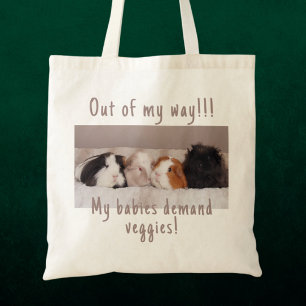 おもしろいGuinea Pig Tote Bagカスタマイズ トートバッグ