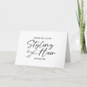 おもしろいHaistylist妊娠の発表 カード (正面)