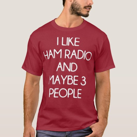 おもしろいHam Radioアマチュアヴィンテージ趣味 Tシャツ (正面)