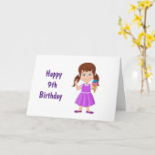 おもしろいHAPPY **9th**誕生日カードの準備 カード (黄色い花)