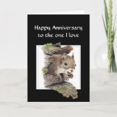 おもしろいHappy Anniversary, One I love Squirrel カード (正面)