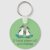 おもしろいhappy blue footed boobies踊り漫画 キーホルダー (裏面)