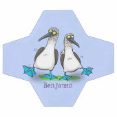 おもしろいhappy blue footed boobies踊り漫画 サッカーボール (フラット)