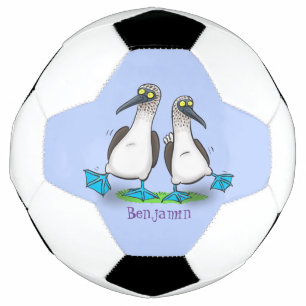 おもしろいhappy blue footed boobies踊り漫画 サッカーボール