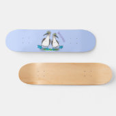 おもしろいhappy blue footed boobies踊り漫画 スケートボード (横)