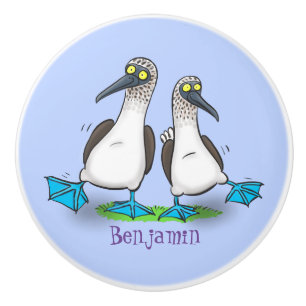 おもしろいhappy blue footed boobies踊り漫画 セラミックノブ