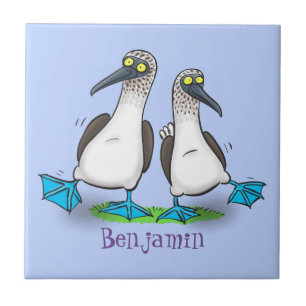 おもしろいhappy blue footed boobies踊り漫画 タイル