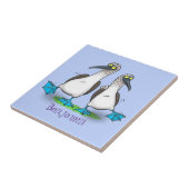 おもしろいhappy blue footed boobies踊り漫画 タイル (側面)