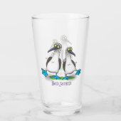 おもしろいhappy blue footed boobies踊り漫画 タンブラーグラス (裏面)
