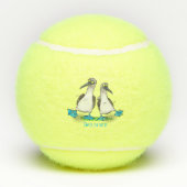 おもしろいhappy blue footed boobies踊り漫画 テニスボール (裏面)