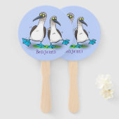 おもしろいhappy blue footed boobies踊り漫画 ハンドファン (正面&裏面)