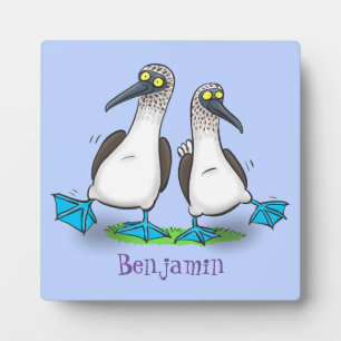 おもしろいhappy blue footed boobies踊り漫画 フォトプラーク