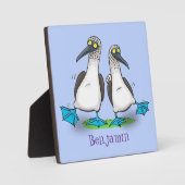 おもしろいhappy blue footed boobies踊り漫画 フォトプラーク (正面)