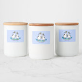 おもしろいhappy blue footed boobies踊り漫画 フードラベル (ボトル)