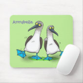 おもしろいhappy blue footed boobies踊り漫画 マウスパッド (マウス)