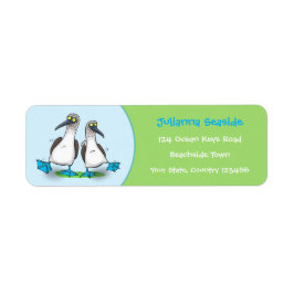 おもしろいhappy blue footed boobies踊り漫画 ラベル