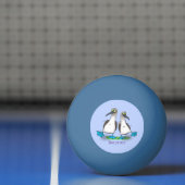 おもしろいhappy blue footed boobies踊り漫画 卓球ボール (ネット)