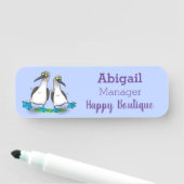 おもしろいhappy blue footed boobies踊り漫画 名札 (インサイチュ)