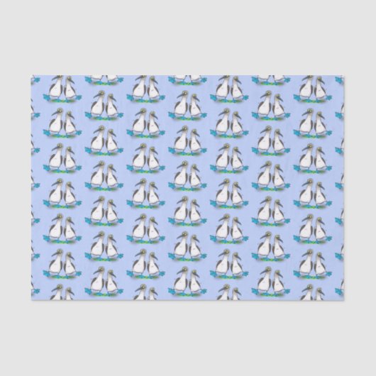 おもしろいhappy blue footed boobies踊り漫画 薄葉紙 (正面)