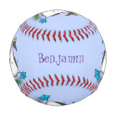 おもしろいhappy blue footed boobies踊り漫画 野球ボール (裏面)