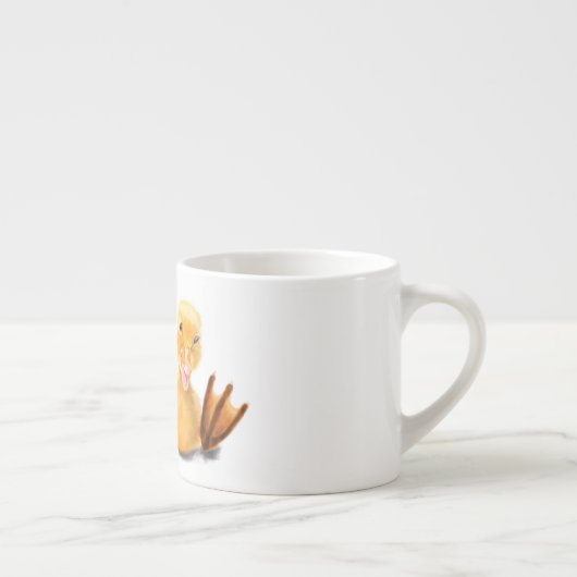 おもしろいHappy Duck付きエスプレッソカップ – スマイル エスプレッソカップ (右)