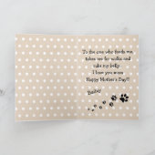 おもしろいHappy Mothers Day Wish with Dog Photo カード (内部)