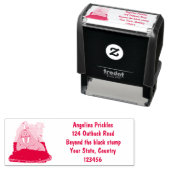 おもしろいhappy walrus cartoonイラストレーション セルフインキングスタンプ (インサイチュ)