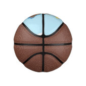 おもしろいhappy walrus cartoonイラストレーション ミニバスケットボール (右)