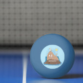 おもしろいhappy walrus cartoonイラストレーション 卓球ボール (ネット)