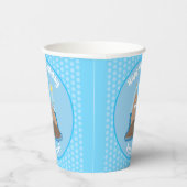 おもしろいhappy walrus cartoonイラストレーション 紙コップ (右)