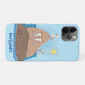 おもしろいhappy walrus cartoonイラストレーション Case-Mate iPhoneケース (裏面(横))