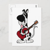おもしろいHarlequin Great Daneのギタ遊ー ポストカード (正面/裏面)